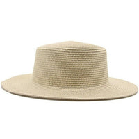 Bohemian boater hat black ribbon