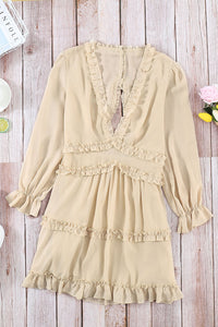 Bohemian Boho Dress Beige Detail