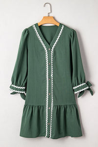 Bohemian breezy linen shift dress