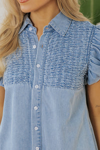 Bohemian Casual Denim Flare Dress