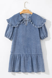 Bohemian casual denim summer dress