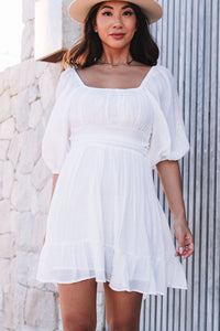 Bohemian casual dress natural tones