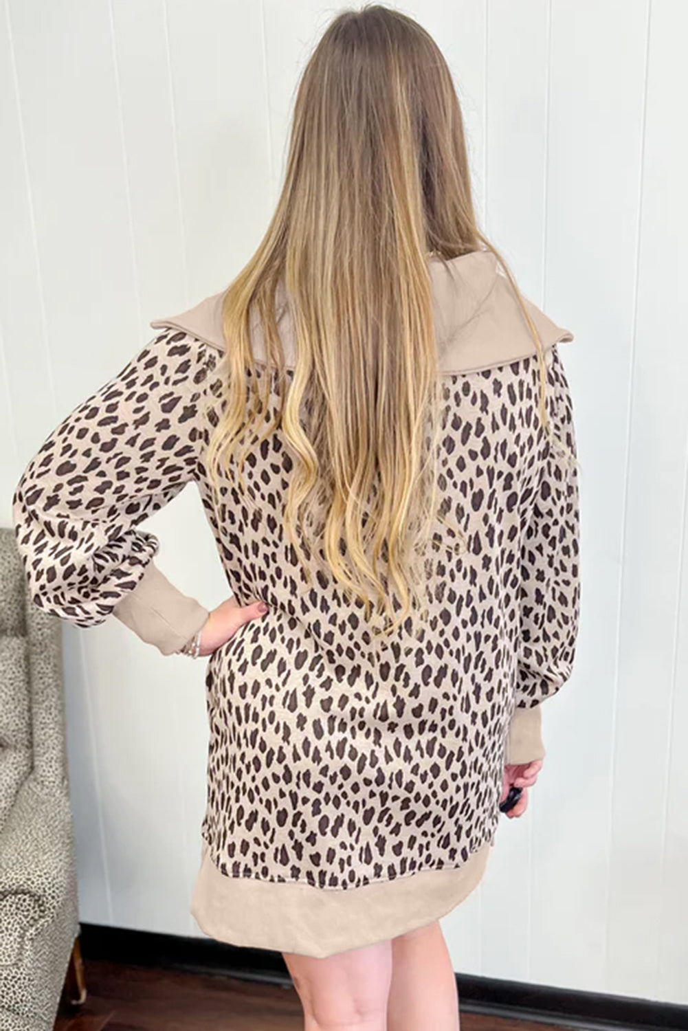 Bohemian Casual Leopard Day Dress