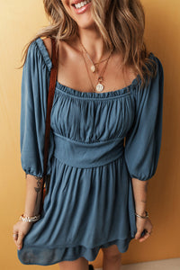 Bohemian Casual Mini Dress Back