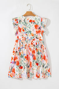 Bohemian casual mini dress closeup