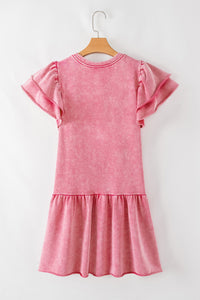 Bohemian Casual Pink Dress Closeup