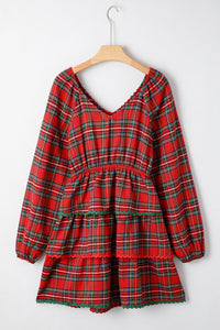 Bohemian casual ricrac dress back