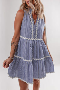 Bohemian Casual Stripe Dress Back