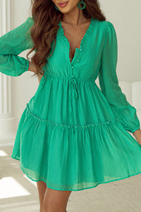 Bohemian Casual Tiered Mini Dress