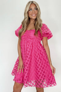 Bohemian Checkered Dress Side View