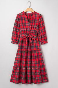 Bohemian Checkered Dress Sleeves
