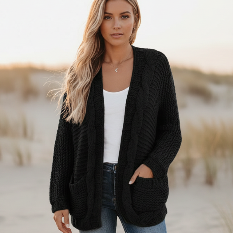 Bohemian chunky knit sweater layer