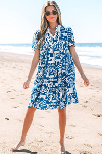 Bohemian Colorful Print Flowy Dress