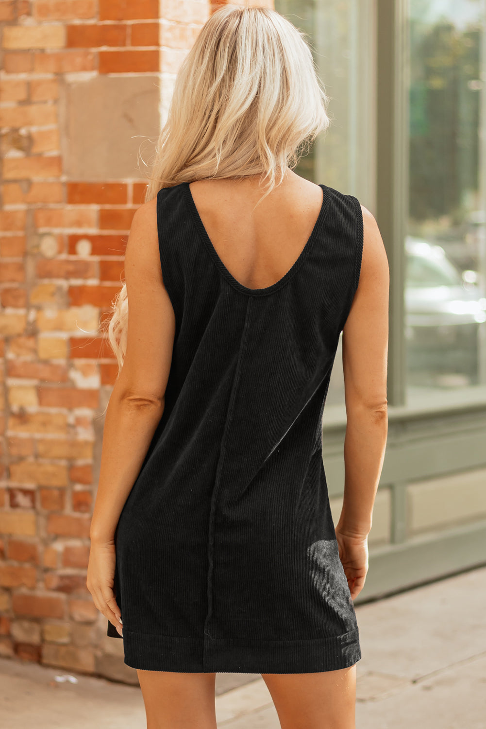Bohemian Corduroy Dress Front View