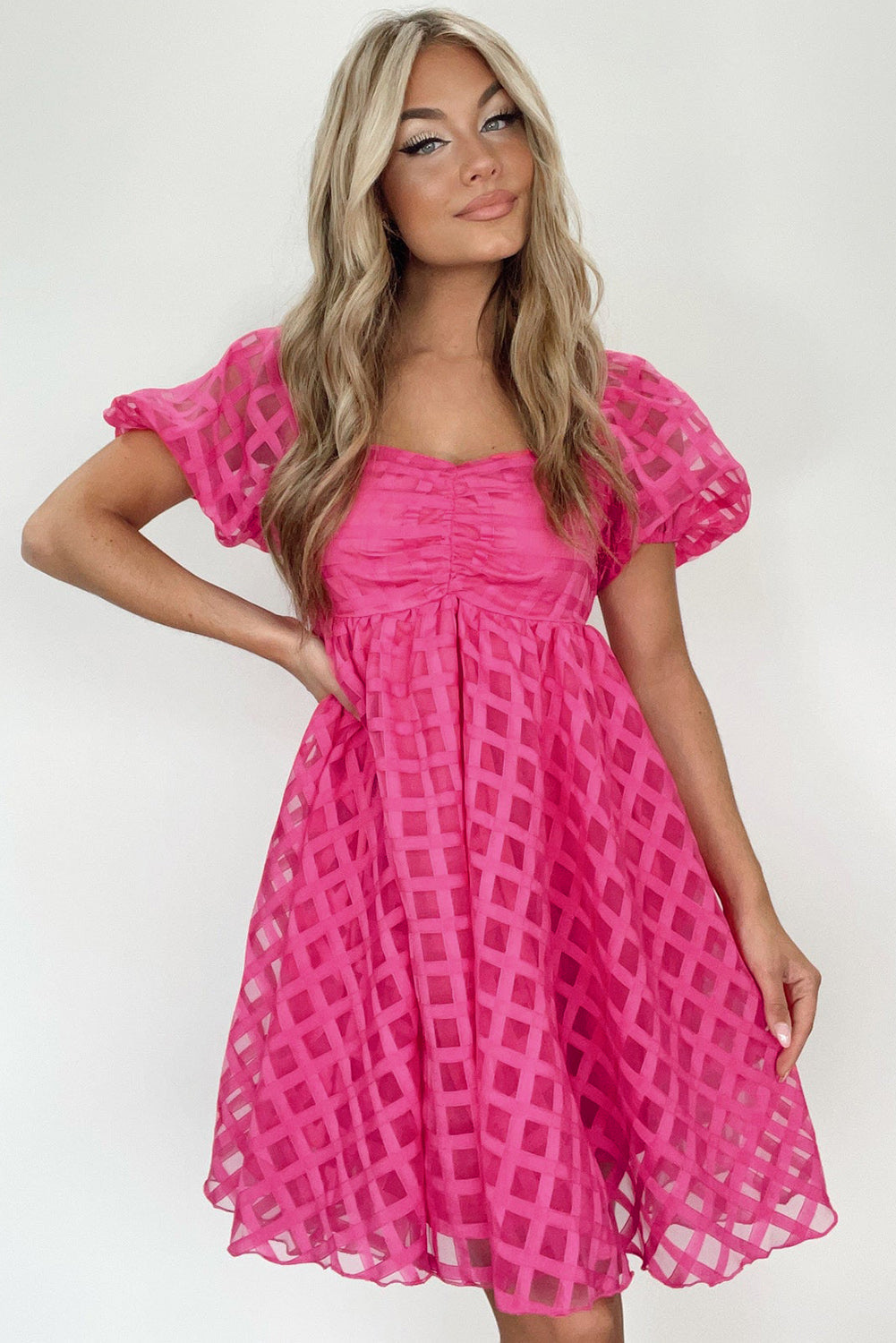 Bohemian Cotton Babydoll Dress Back