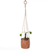 Bohemian cotton macrame plant holder