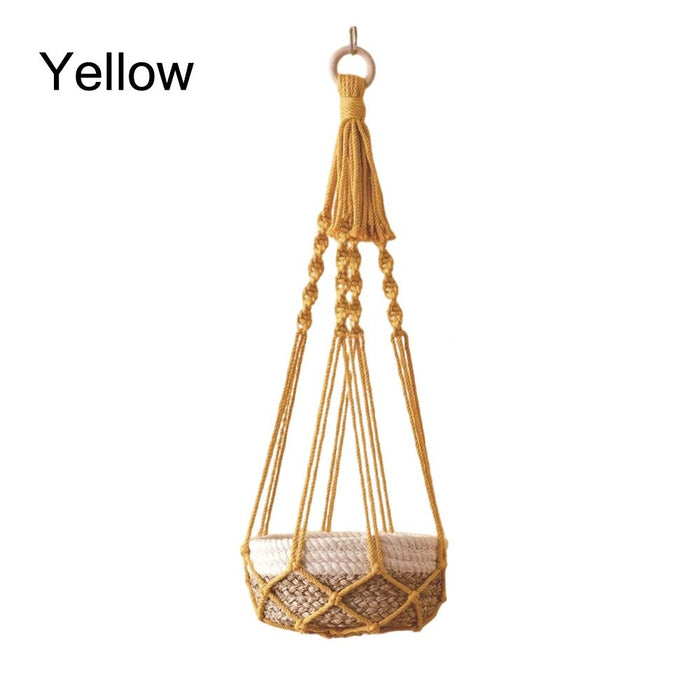Bohemian cotton macrame planter