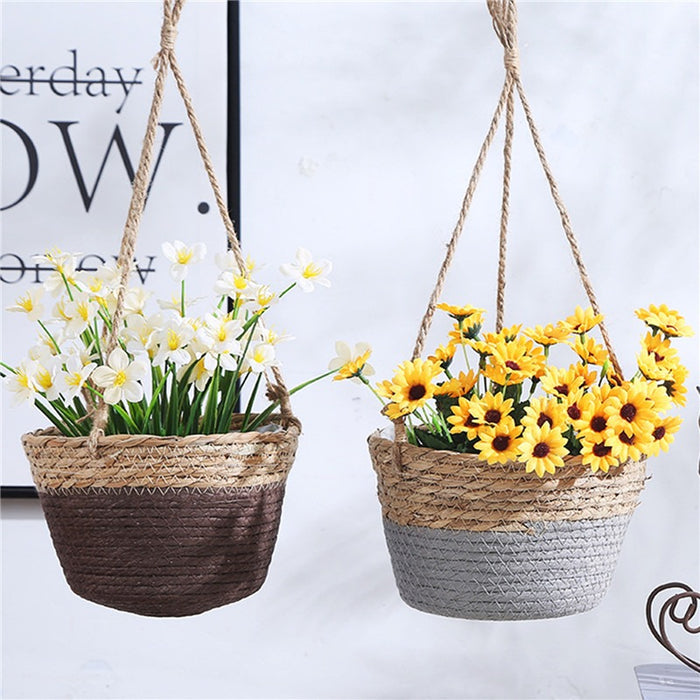 Bohemian cotton macrame planter