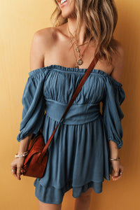 Bohemian Cotton Mini Dress Front