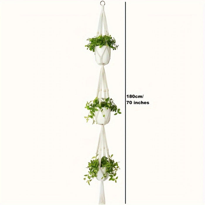 Bohemian cotton plant hanger fringe