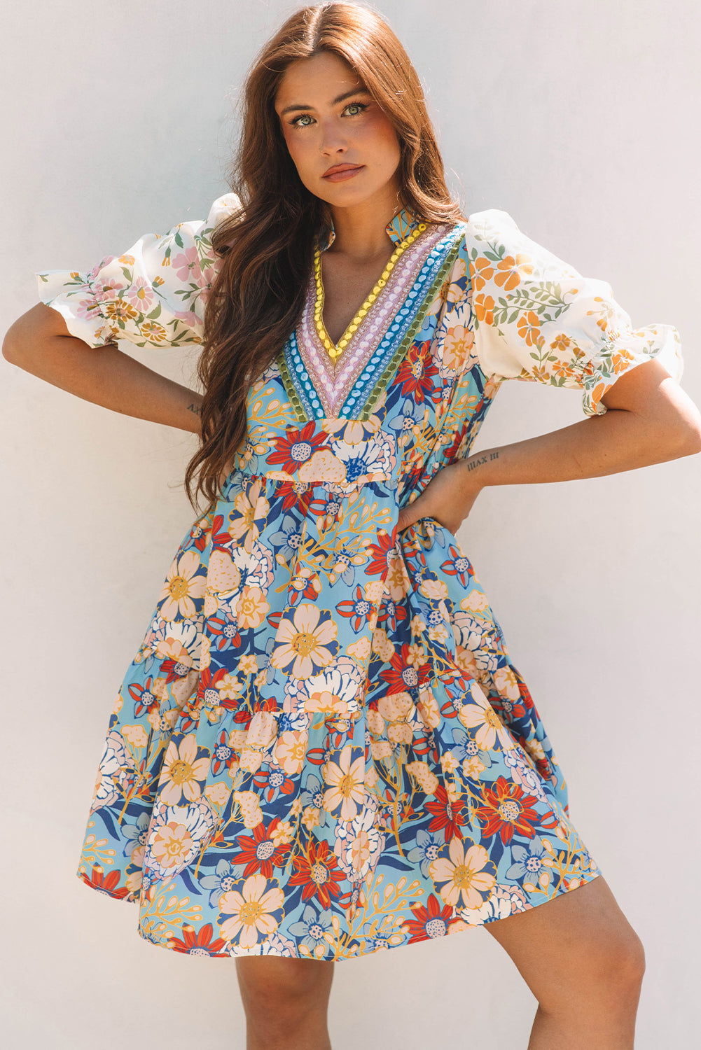 Bohemian Cotton Sundress Relaxed Fit