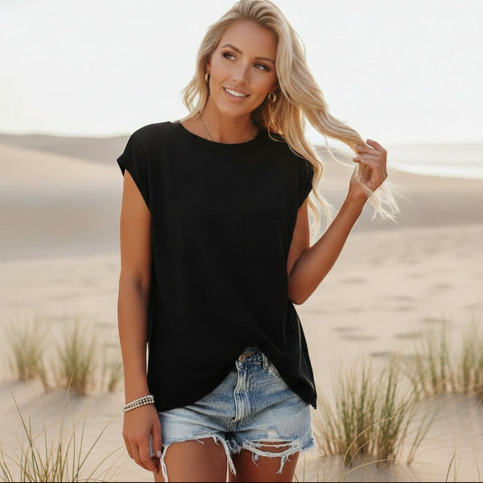 Bohemian cotton tee relaxed fit