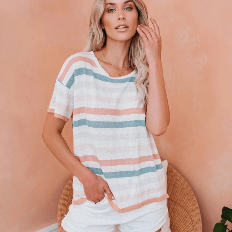Bohemian cotton tee relaxed fit