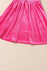 Bohemian Crushed Velvet Short Dress