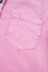 Bohemian Denim Dress Pocket Detail