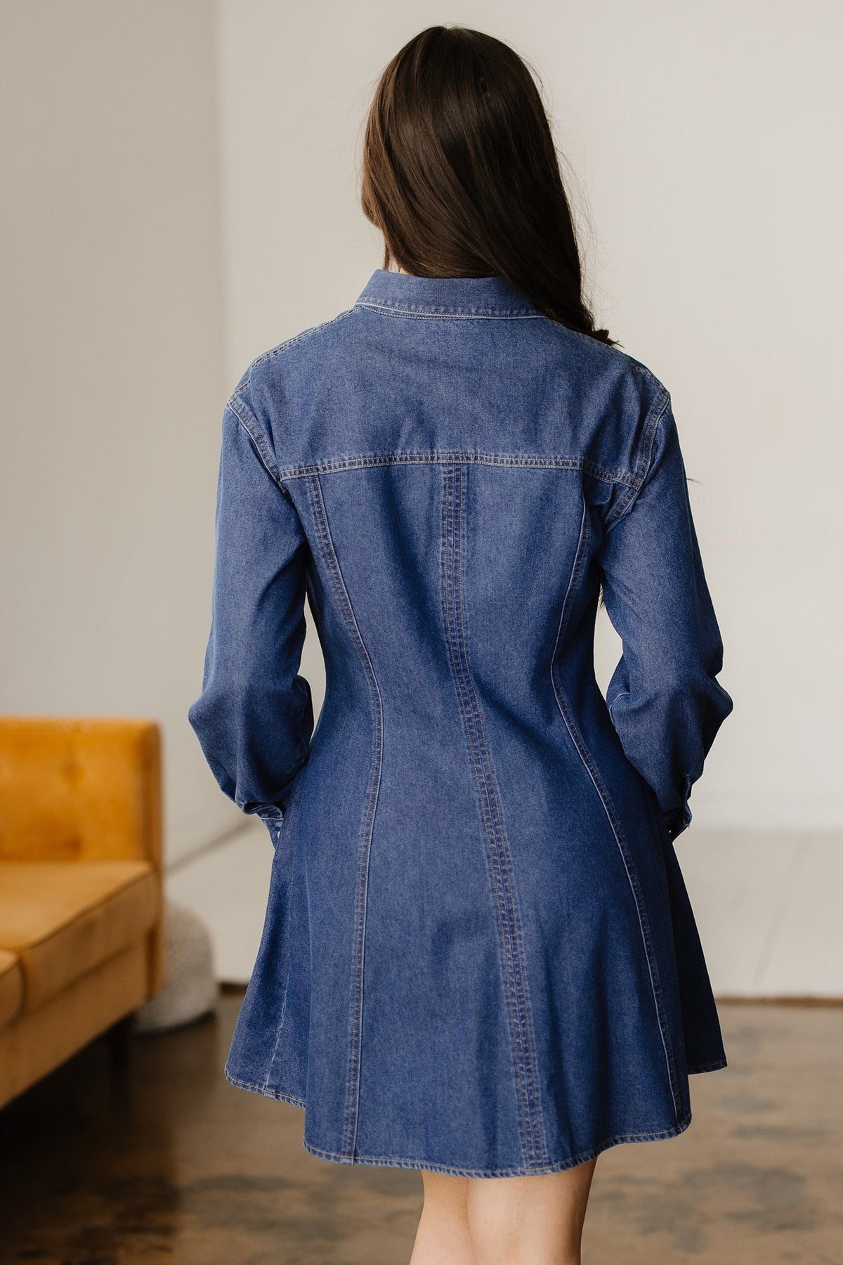 Bohemian Denim Dress Side View