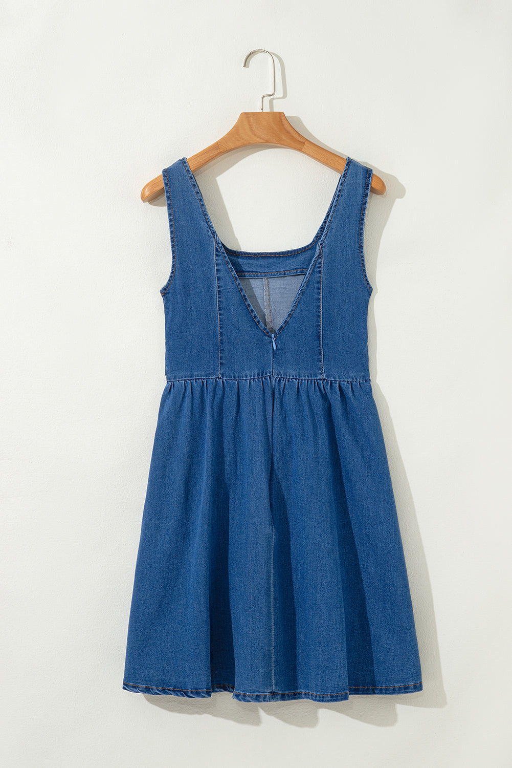 Bohemian denim dress styled look