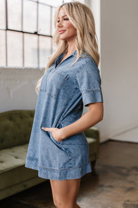 Bohemian Denim Flowy Mini Look