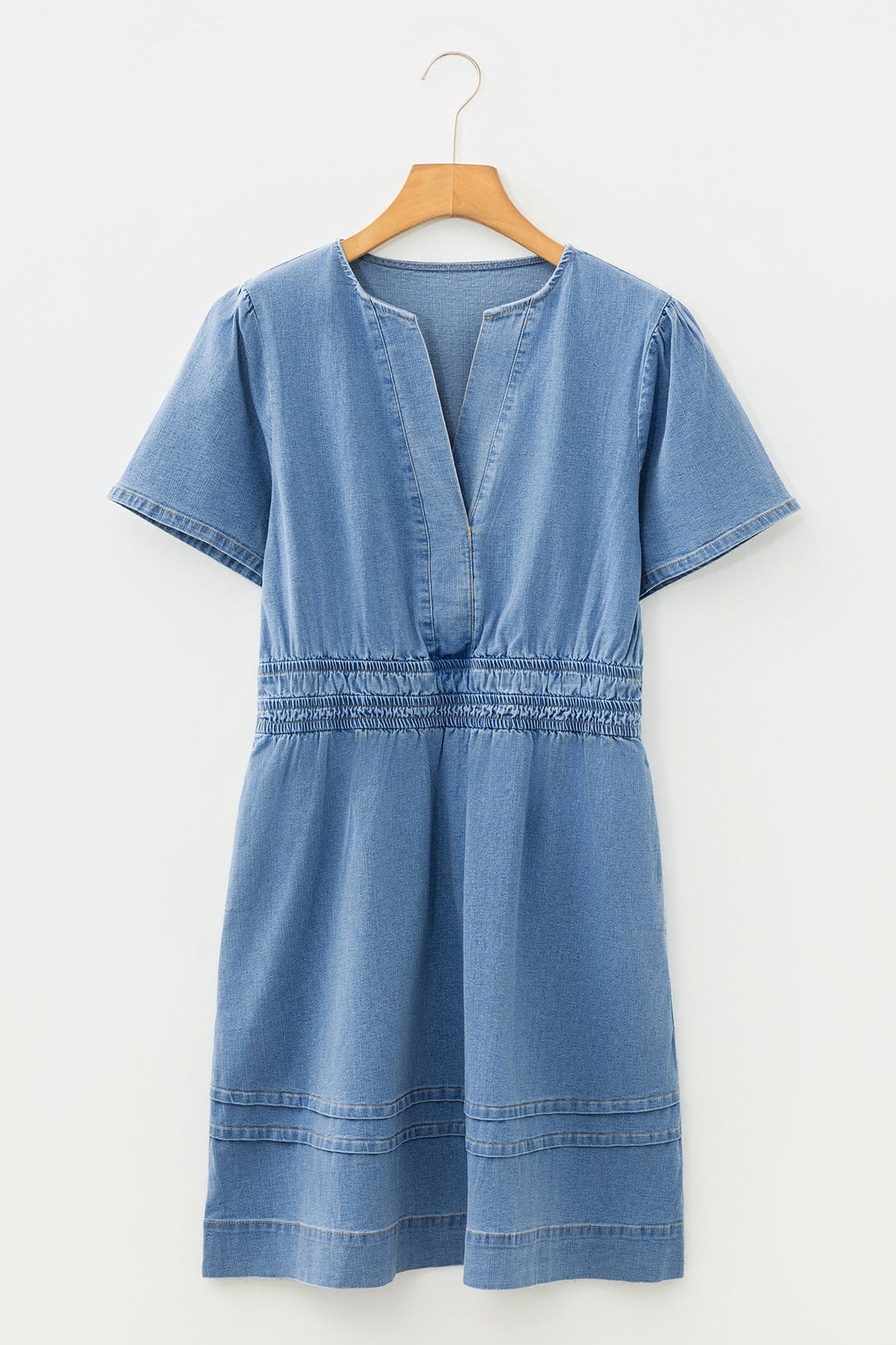 Bohemian Denim Flowy Summer Dress