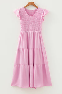 Bohemian Earth Tone Midi Dress