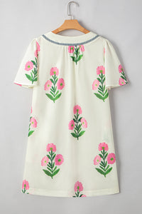 Bohemian Earth Tone Shift Dress