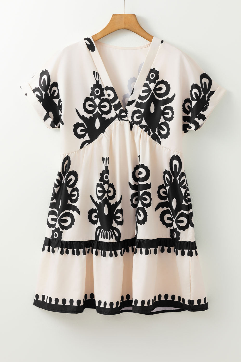 Bohemian Earthy Tone Mini Dress