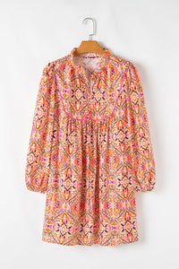 Bohemian Earthy Tone Mini Dress