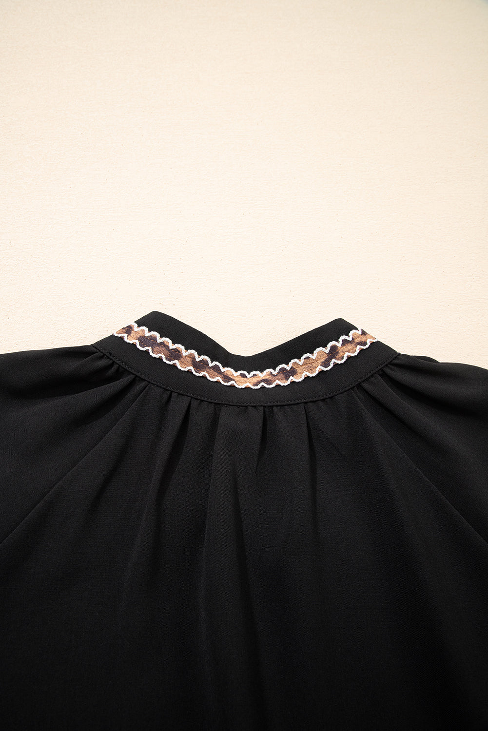 Bohemian Embroidered Black Short Dress