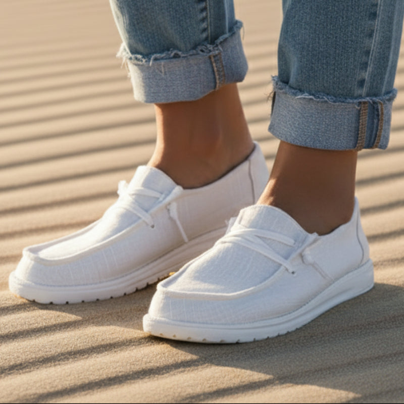 Bohemian Embroidered Canvas Walking Shoes