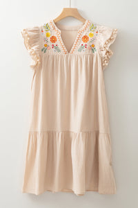 Bohemian Embroidered Casual Mini Dress