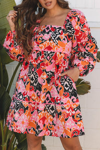 Bohemian Embroidered Dress Short Length