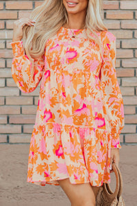 Bohemian embroidered sleeve short dress