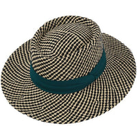 Bohemian flat-brim straw boater hat