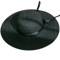 Bohemian floppy straw hat detail