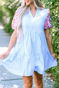 Bohemian Floral Dress Back View