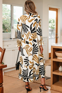 Bohemian floral maxi dress flowing