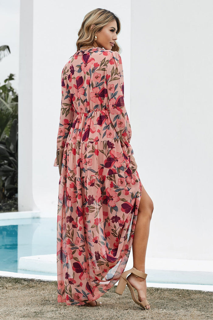 Bohemian Floral Maxi Dress Flowing