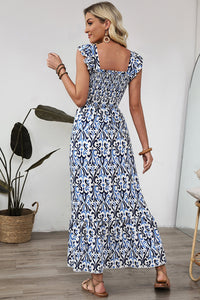 Bohemian Floral Maxi Dress Flowy