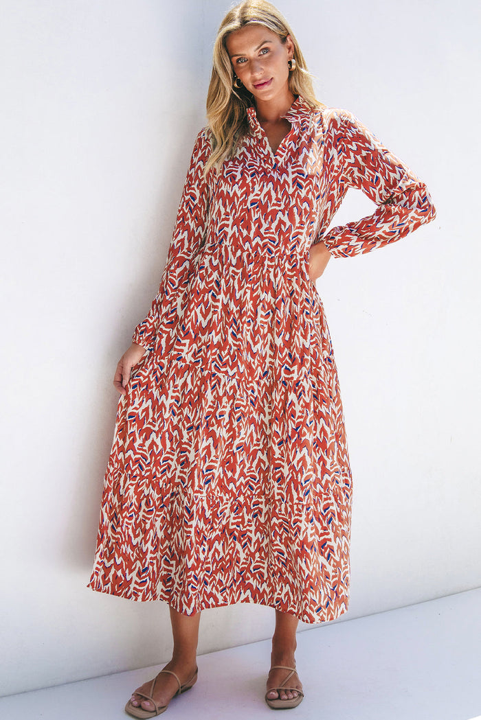 Bohemian Floral Midi Dress Detail