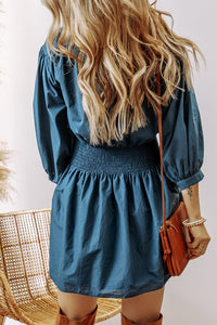 Bohemian floral print flowy dress